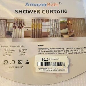 AmazerBath White Waffle Textured Shower Curtain with Spa-like Feel 72" by 72: